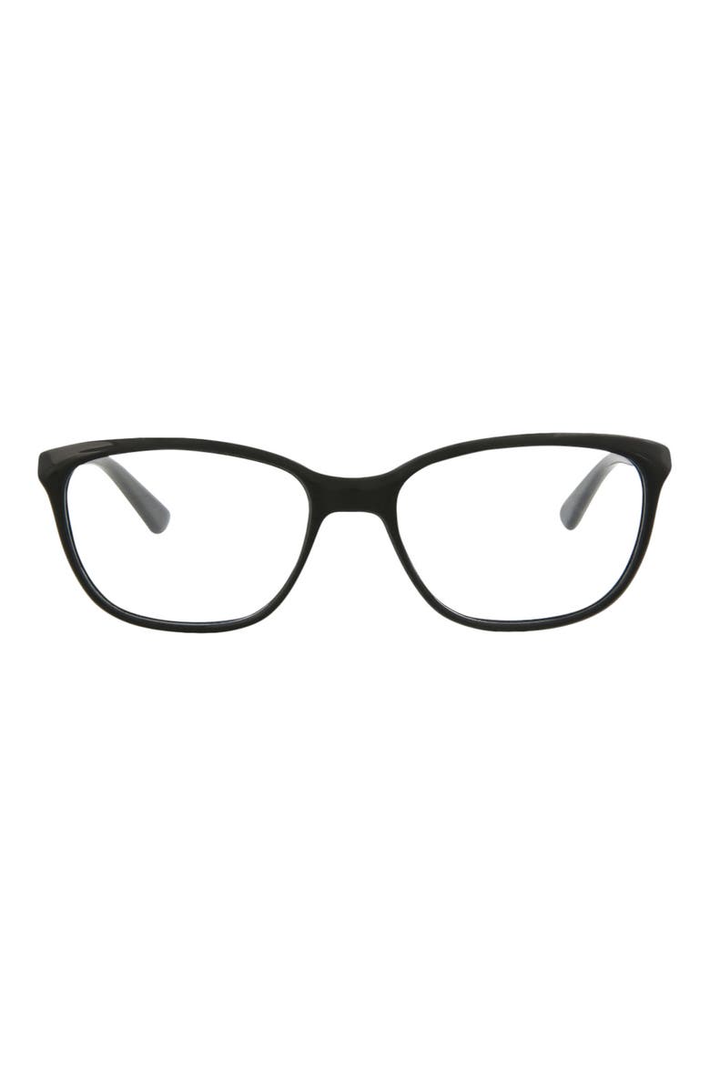 51mm Core Square Optical Glasses, Main, color, BLACK BLACK TRANSPARENT