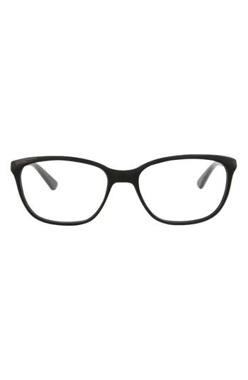 Alexander Mcqueen Mcqueen 51mm Core Square Optical Glasses In Black Black Transparent