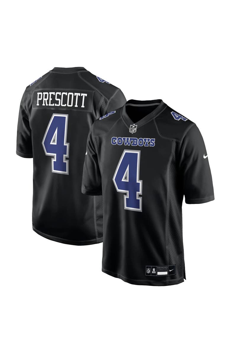 Nike Men's Nike Dak Prescott Carbon Black Dallas Cowboys Fashion Game Jersey, Main, color, 