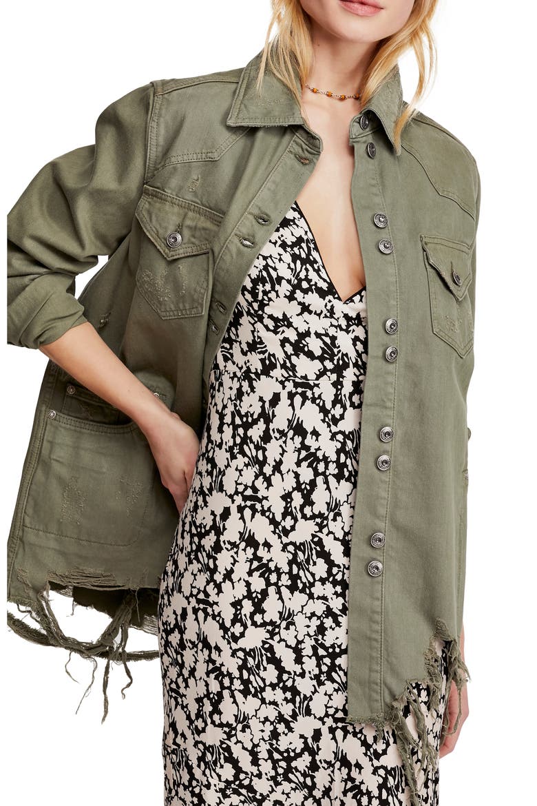Moonchild Shirt Jacket, Main, color, OLIVE