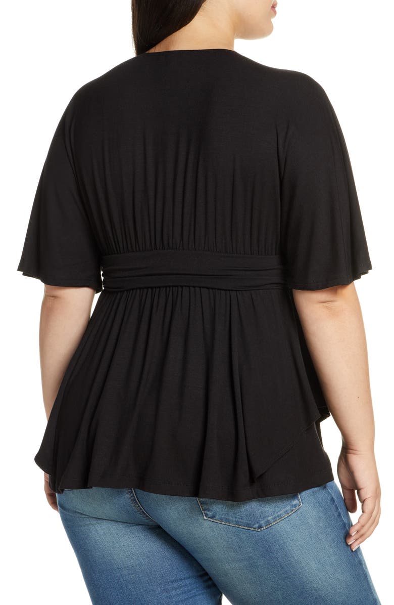 Kiyonna Promenade Top, Alternate, color, Black Noir