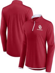 FANATICS Women's Fanatics Crimson Oklahoma Sooners Worth the Drive Quarter-Zip Top