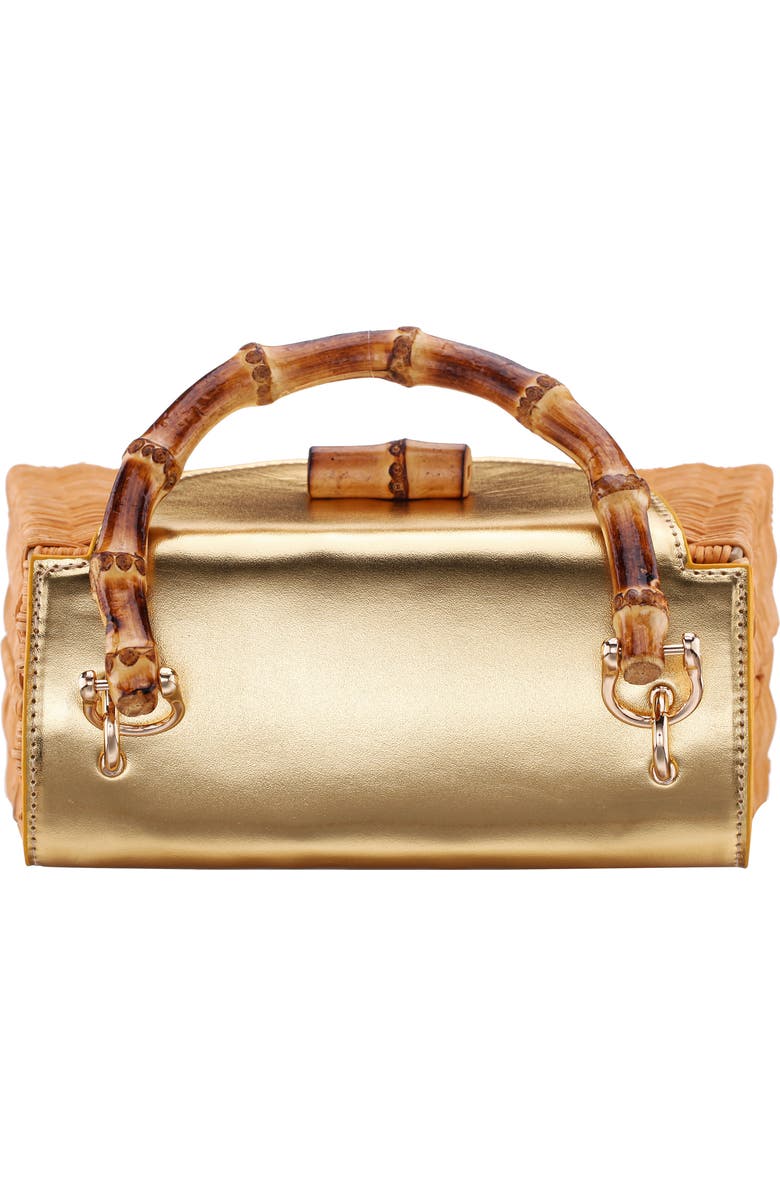 Nina Capri Top Handle Bag, Alternate, color, Natural/Gold