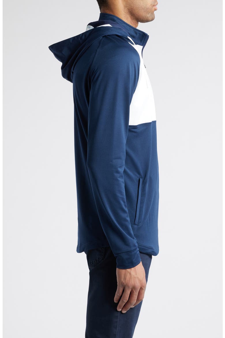 Logan Colorblock Half Zip Hoodie, Alternate, color, MIDNIGHT NAVY
