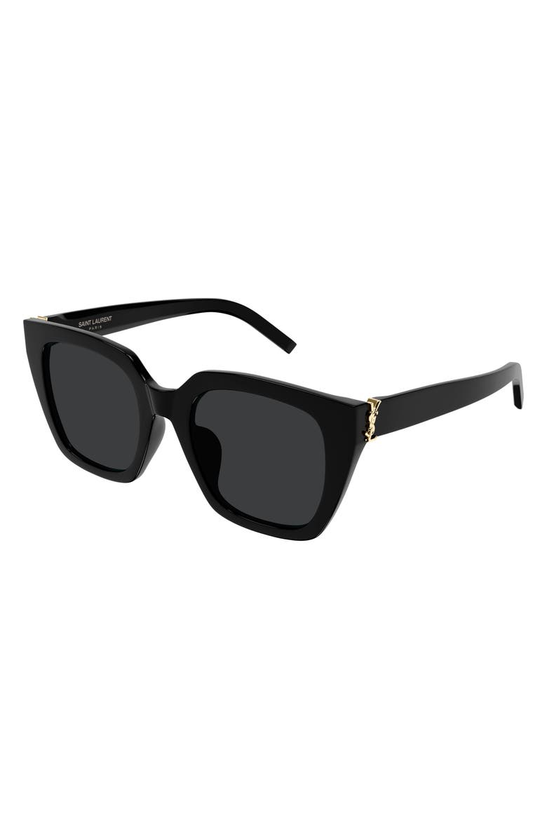Saint Laurent 51mm Cat Eye Sunglasses, Alternate, color, Black
