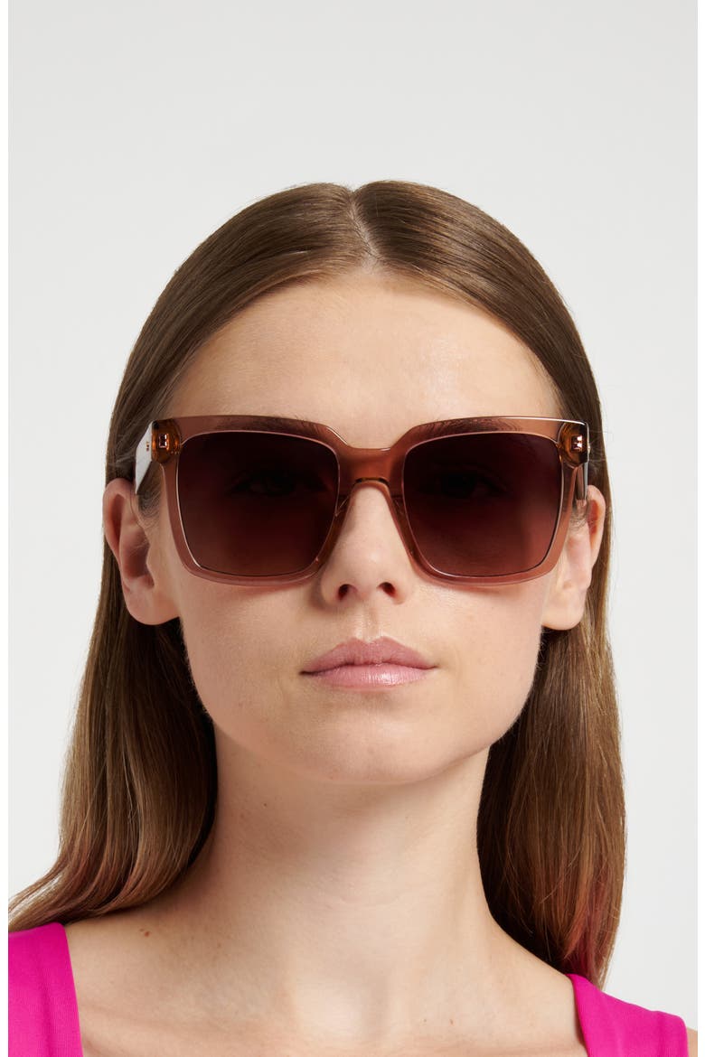 Shira 55mm Sunglasses, Alternate, color, BROWN PINK/ PINK DS