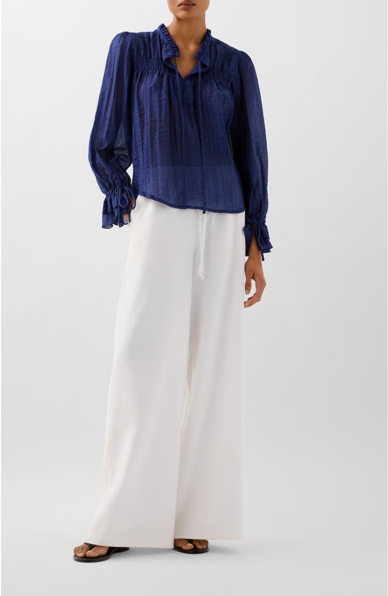 Scalpers Volum Smock Tee, Alternate, color, Navy