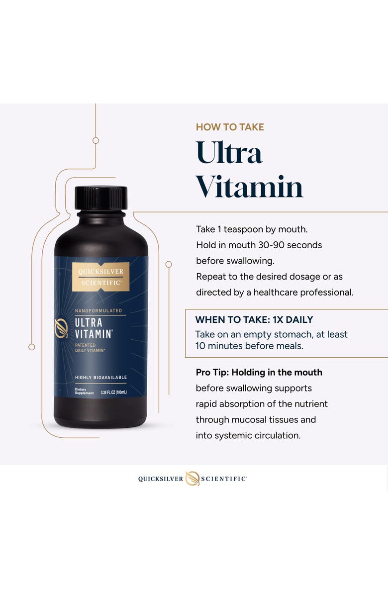Quicksilver Scientific Liposomal Ultra Vitamin Liquid Multivitamin with Antioxidant Support, Alternate, color, NO COLOR