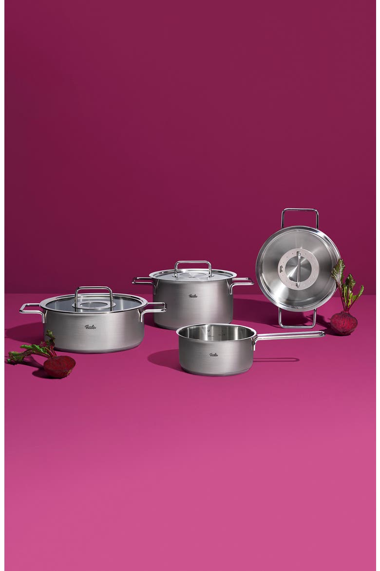 Pure Collection Stainless Steel Stock Pot with Glass Lid, Alternate, color, Stainless Steel