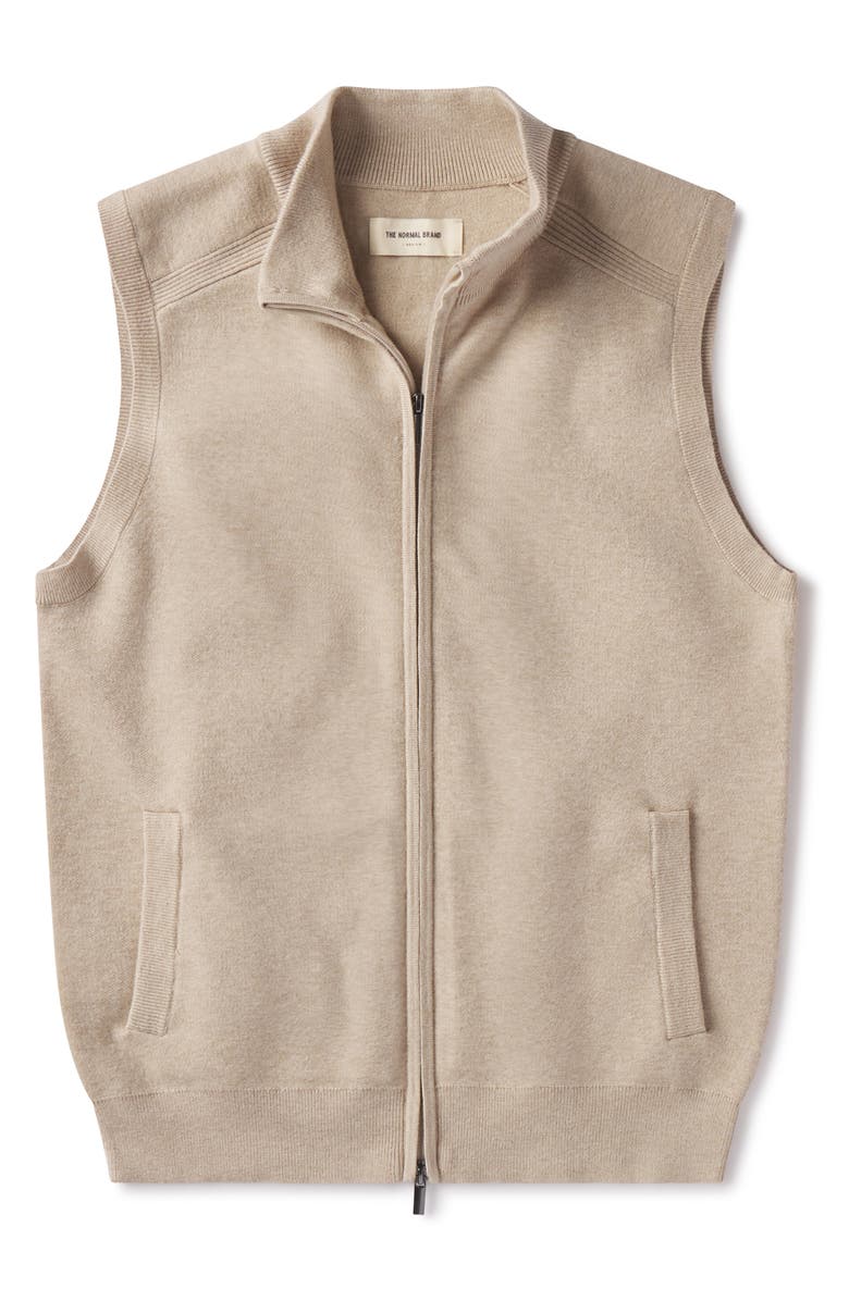 The Normal Brand Coopers Landing Sweater Vest, Alternate, color, Oatmeal