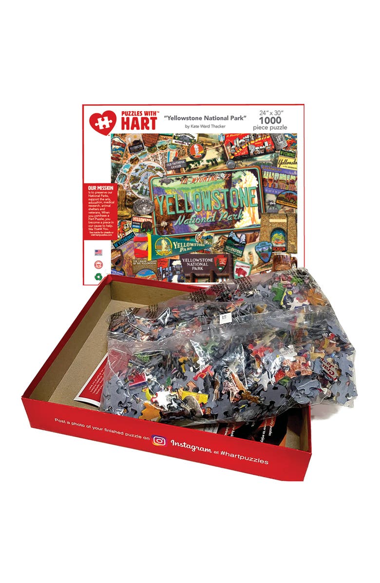Hart Puzzles Yellowstone National Park 1000 Piece Puzzle by Kate Ward Thacker, Alternate, color, Multicolored