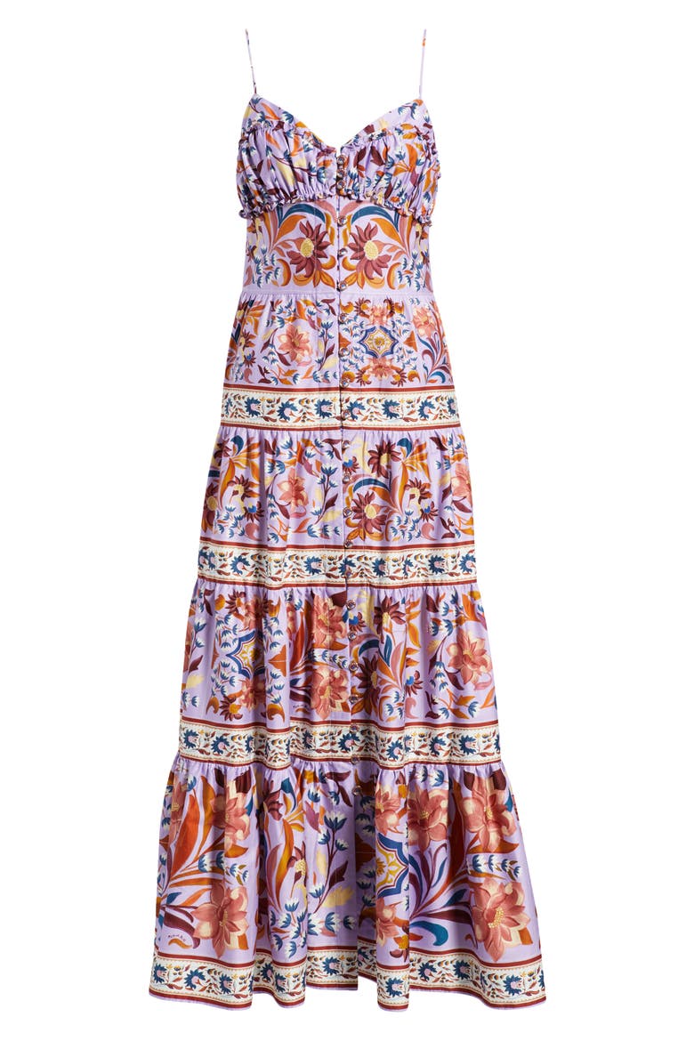 Flower Tiles Maxi Sundress, Alternate, color, FLOWER TILES LILAC