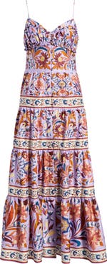 FARM Rio Flower Tiles Maxi Sundress
