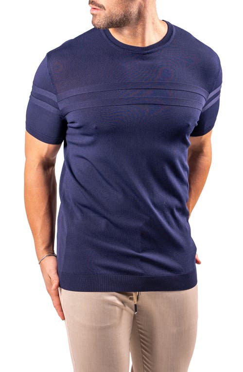 Maceoo Stripe Short Sleeve Sweater