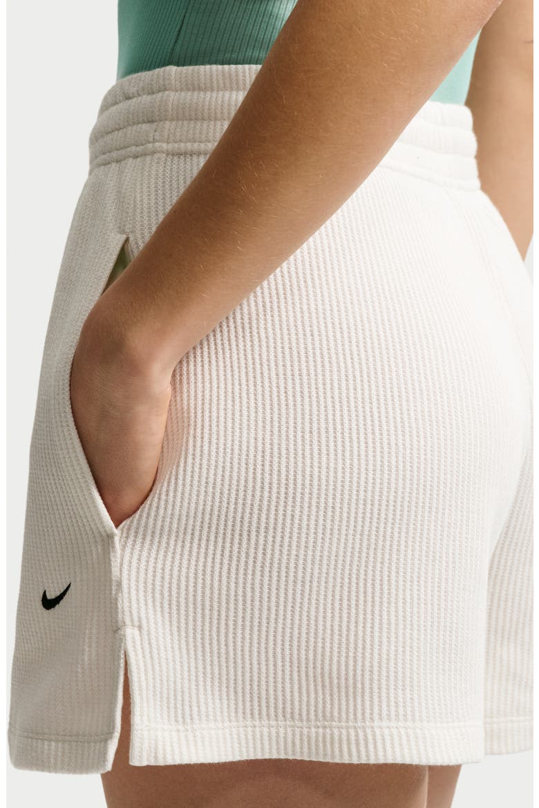 Sportswear Chill Waffle Knit Loose Fit Shorts, Alternate, color, SAIL/ BLACK