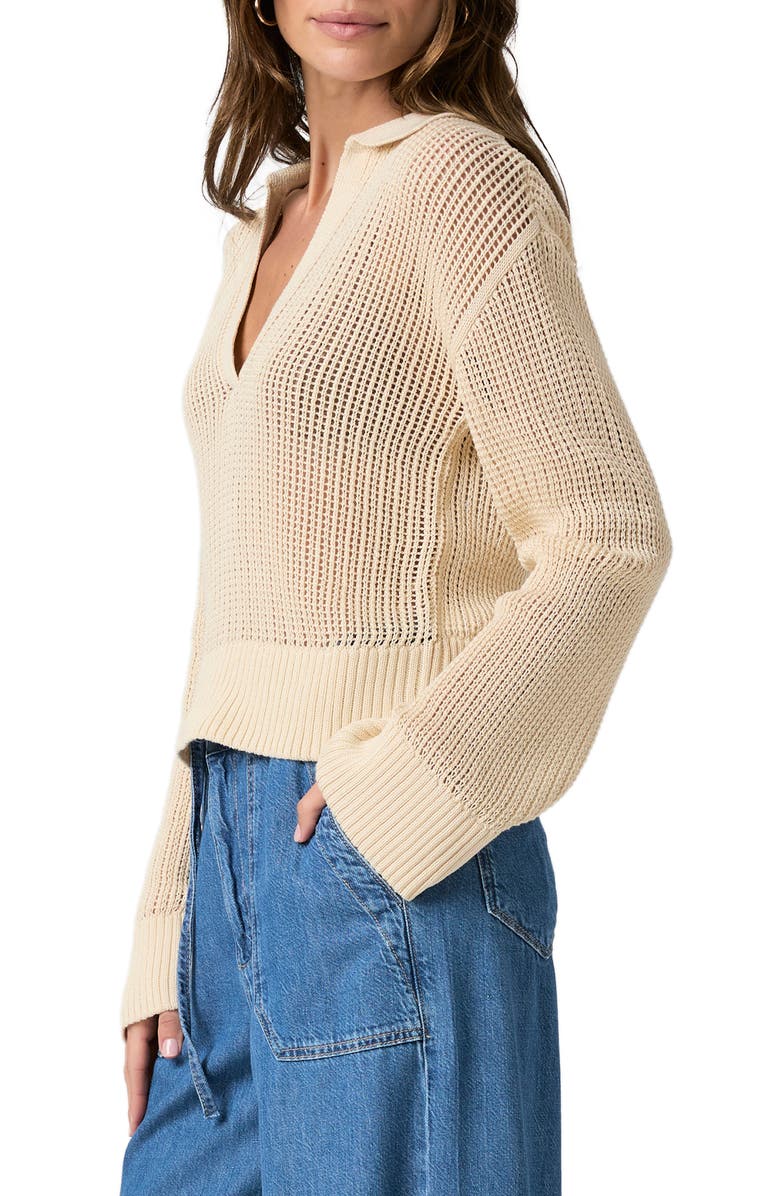 PAIGE Riva Open Stitch Sweater, Alternate, color, Neutral Ecru