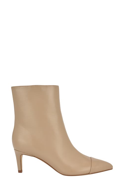 Calvin Klein Gentley Pointed Cap Toe Bootie In Neutral