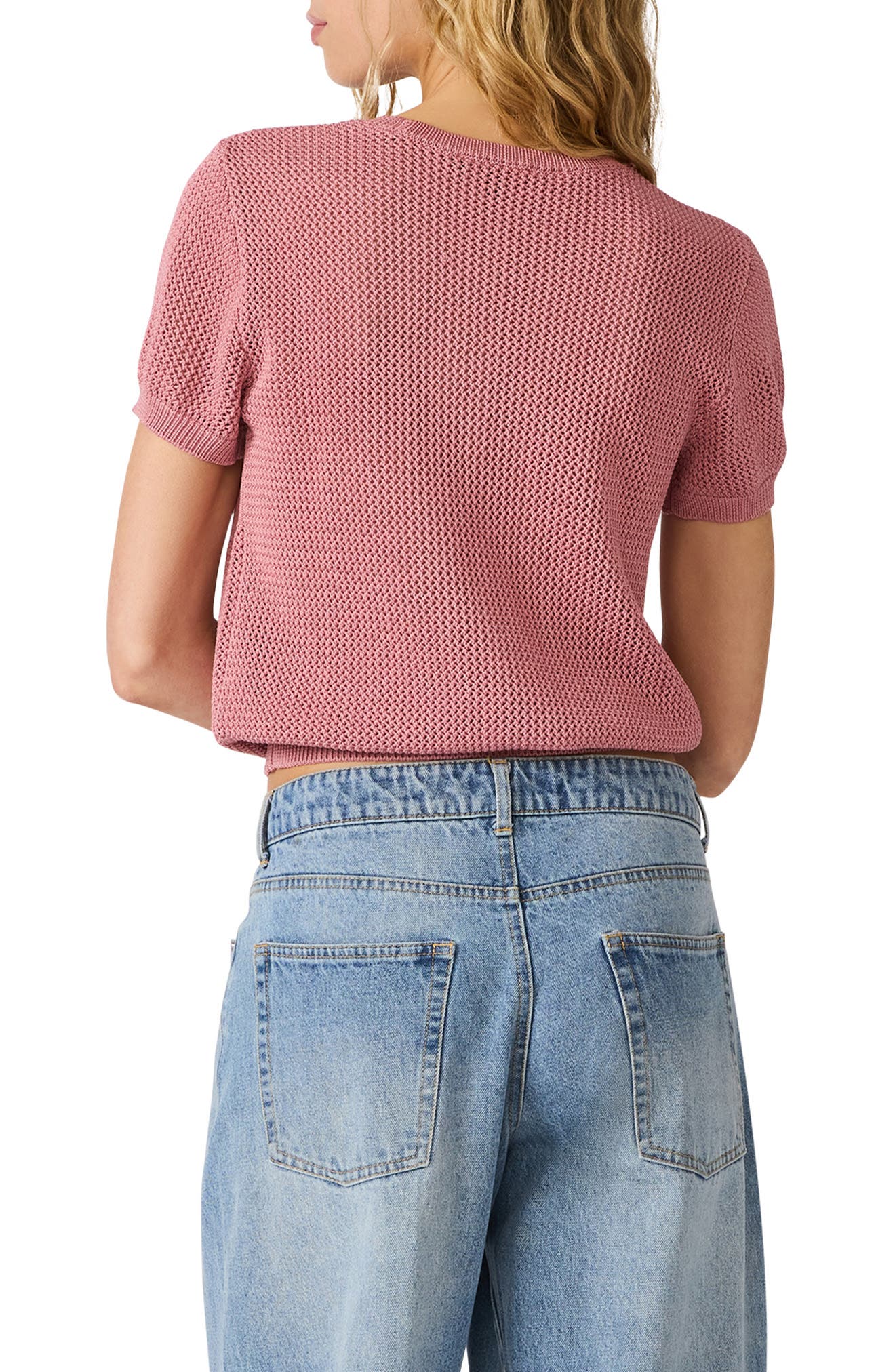 Blakelee Open Stitch Short Sleeve Sweater - image 4