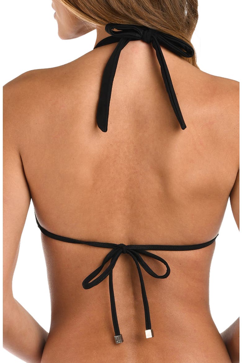 Annabelle Concho Embellished Underwire Bikini Top, Alternate, color, BLACK