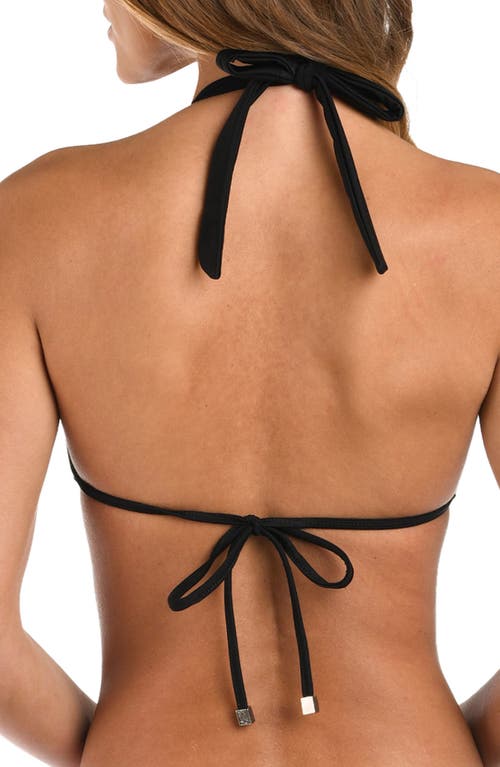 L Agence L'agence Annabelle Concho Embellished Bikini Top In Black