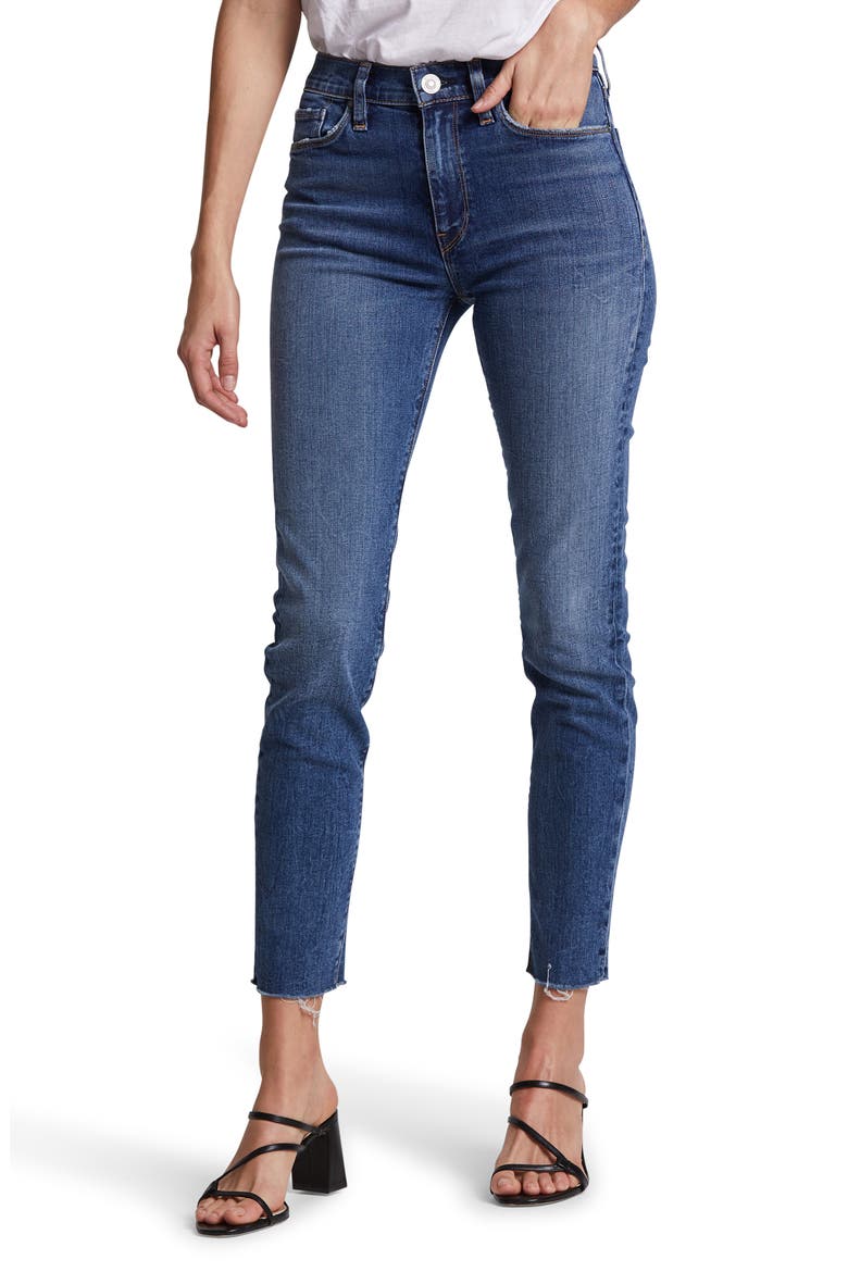 Barbara Ripped High Waist Ankle Skinny Jeans, Main, color, SURPASS