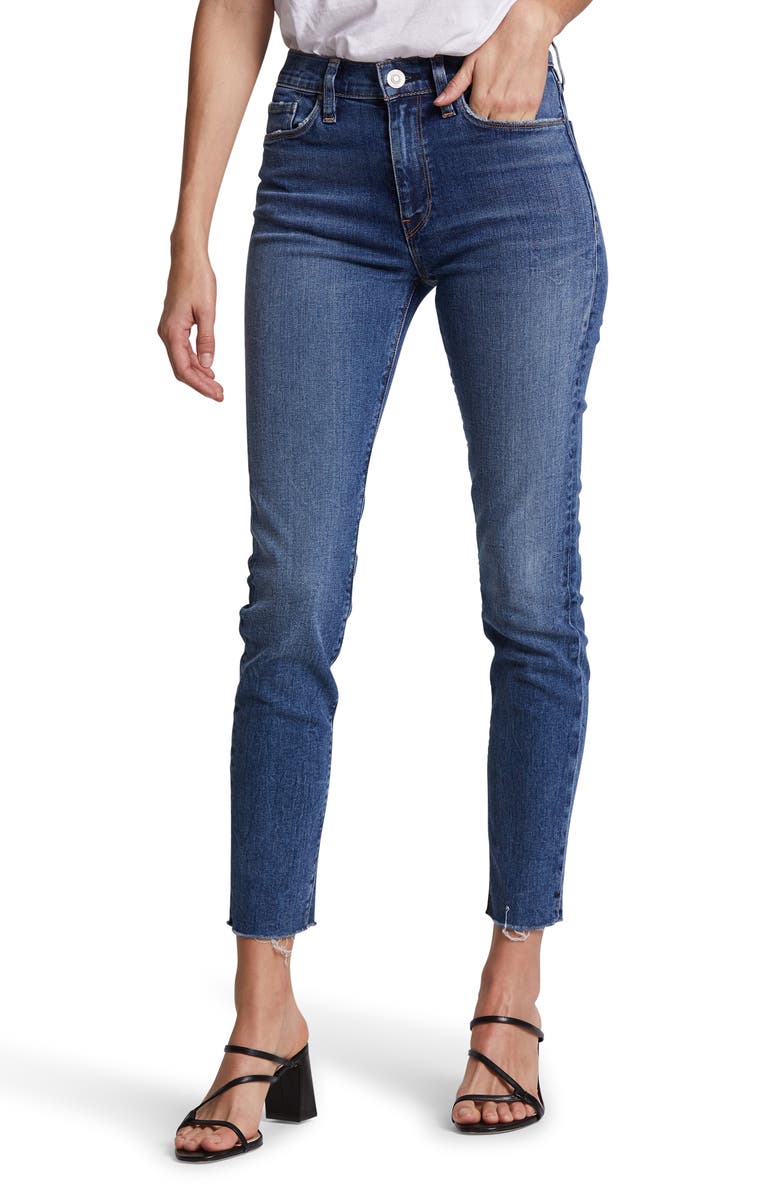 Hudson Jeans Barbara Ripped High Waist Ankle Skinny Jeans, Main, color, 