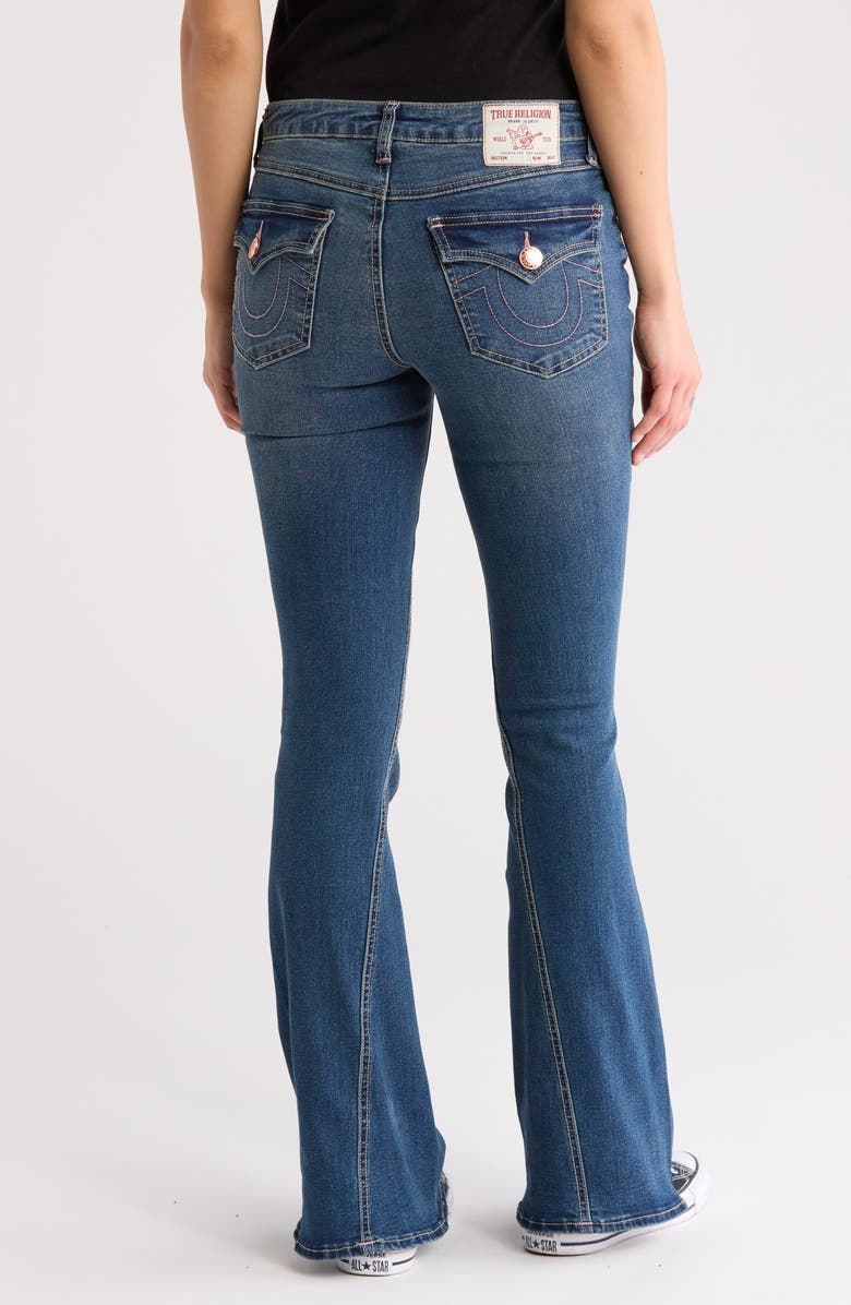 True Religion Joey Snap Flap Flare Leg Jeans, Alternate, color, 