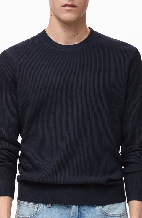 Regular Fit Crewneck Rib Sweater