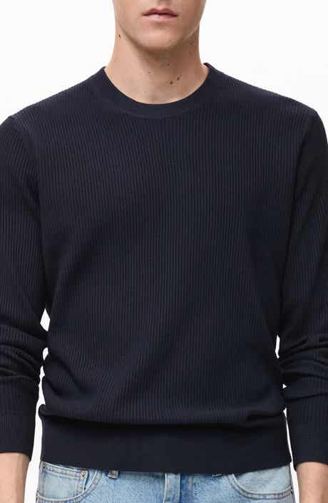 MANGO Regular Fit Crewneck Rib Sweater