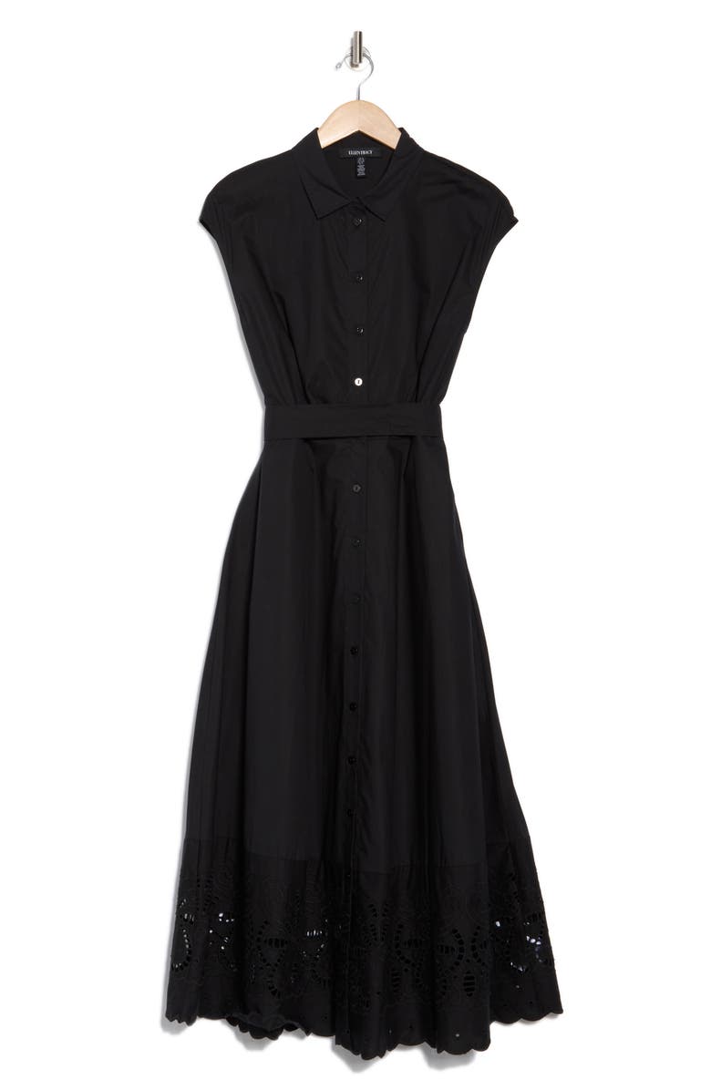 Ellen Tracy Embroidered Cotton Shirtdress, Alternate, color,