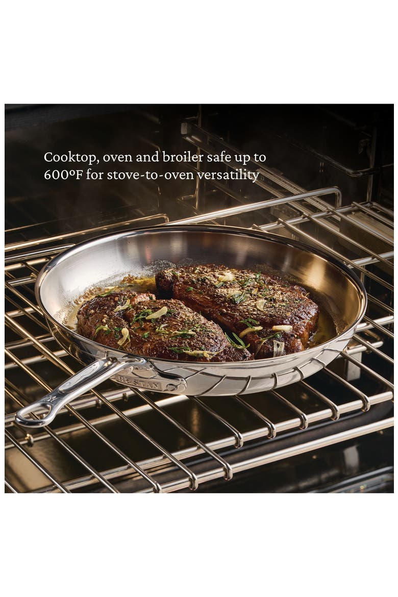 3-Piece Stainless Steel Skillet Set, Alternate, color, STAINLESS STEEL