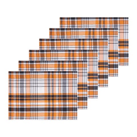 Zelda Plaid Placemats Set of 6, 13" x 19"