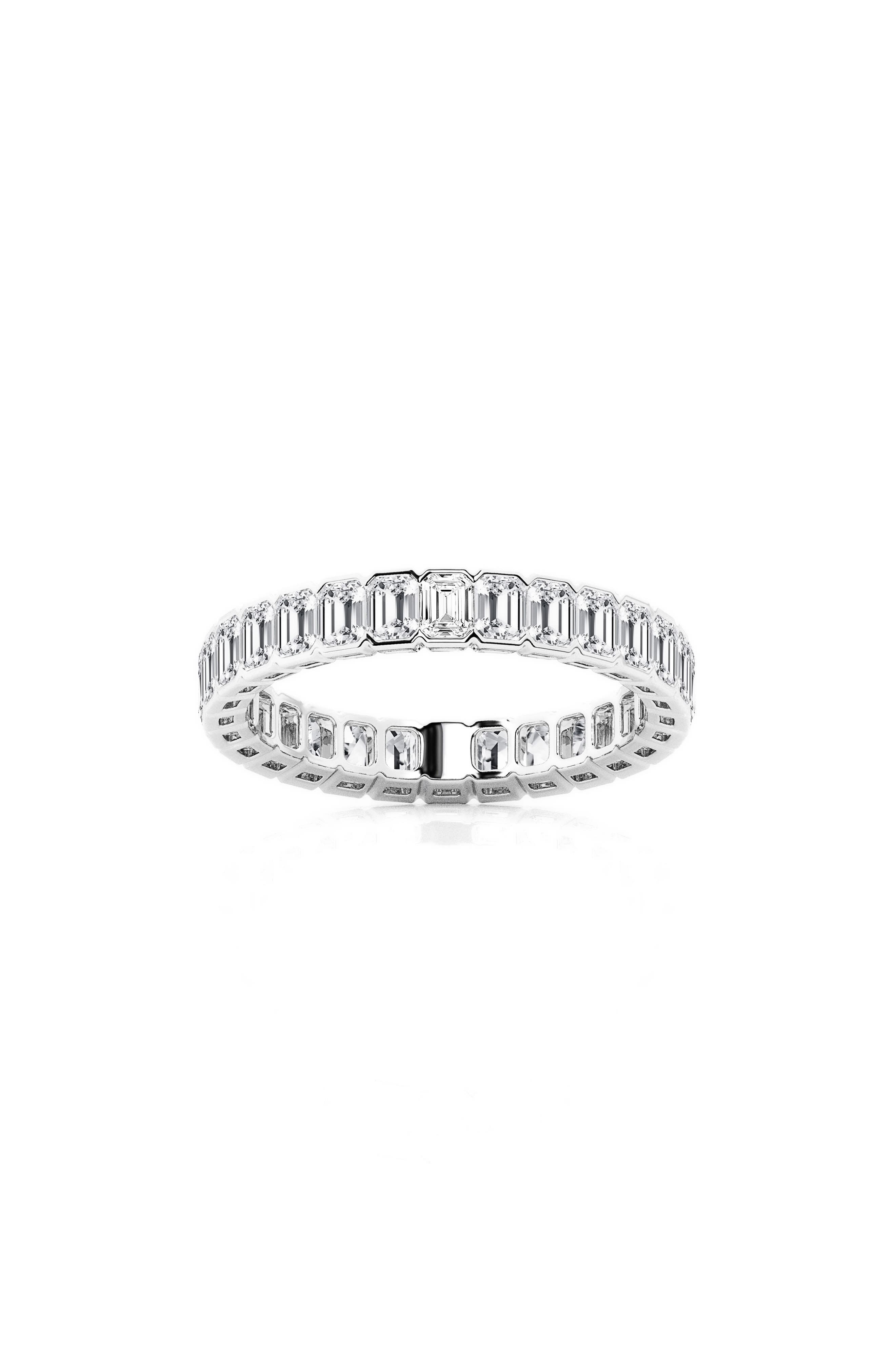 Badgley Mischka Collection Emerald Cut Lab Created Diamond Infinity Ring - 2.0ctw