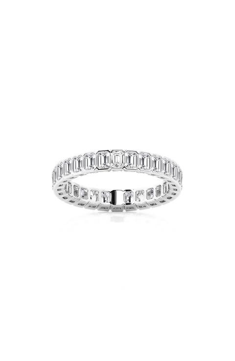 Emerald Cut Lab Created Diamond Infinity Ring - 2.0ctw