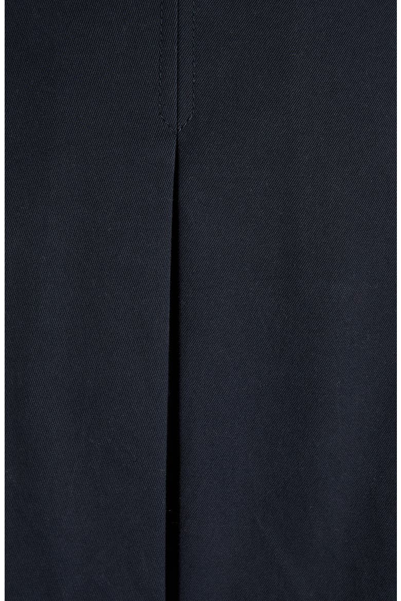 Pleated Cotton Stretch Gabardine Miniskirt, Alternate, color, DARK NAVY BLUE