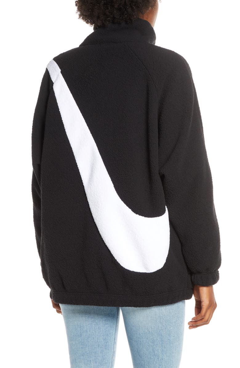 Nike Sportswear Swoosh Reversible Faux Shearling Jacket, Alternate, color, 