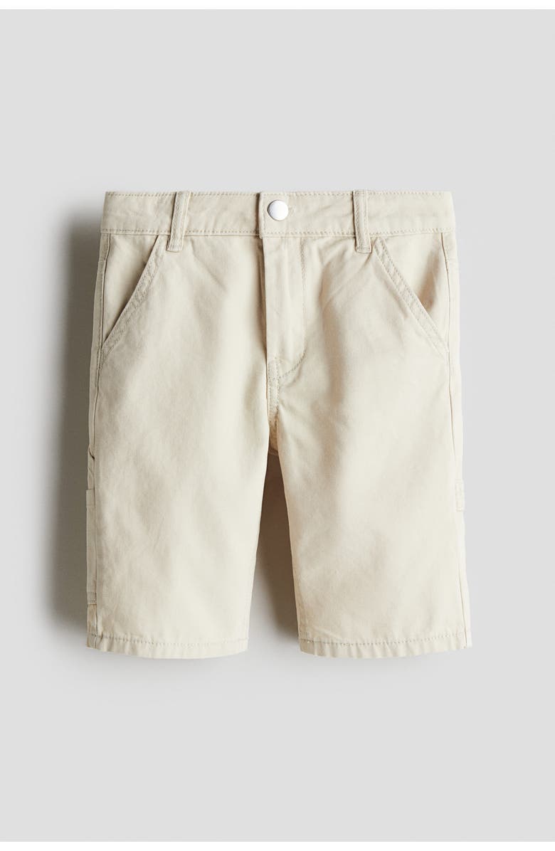 H&M Carpenter Shorts, Main, color, Light Beige