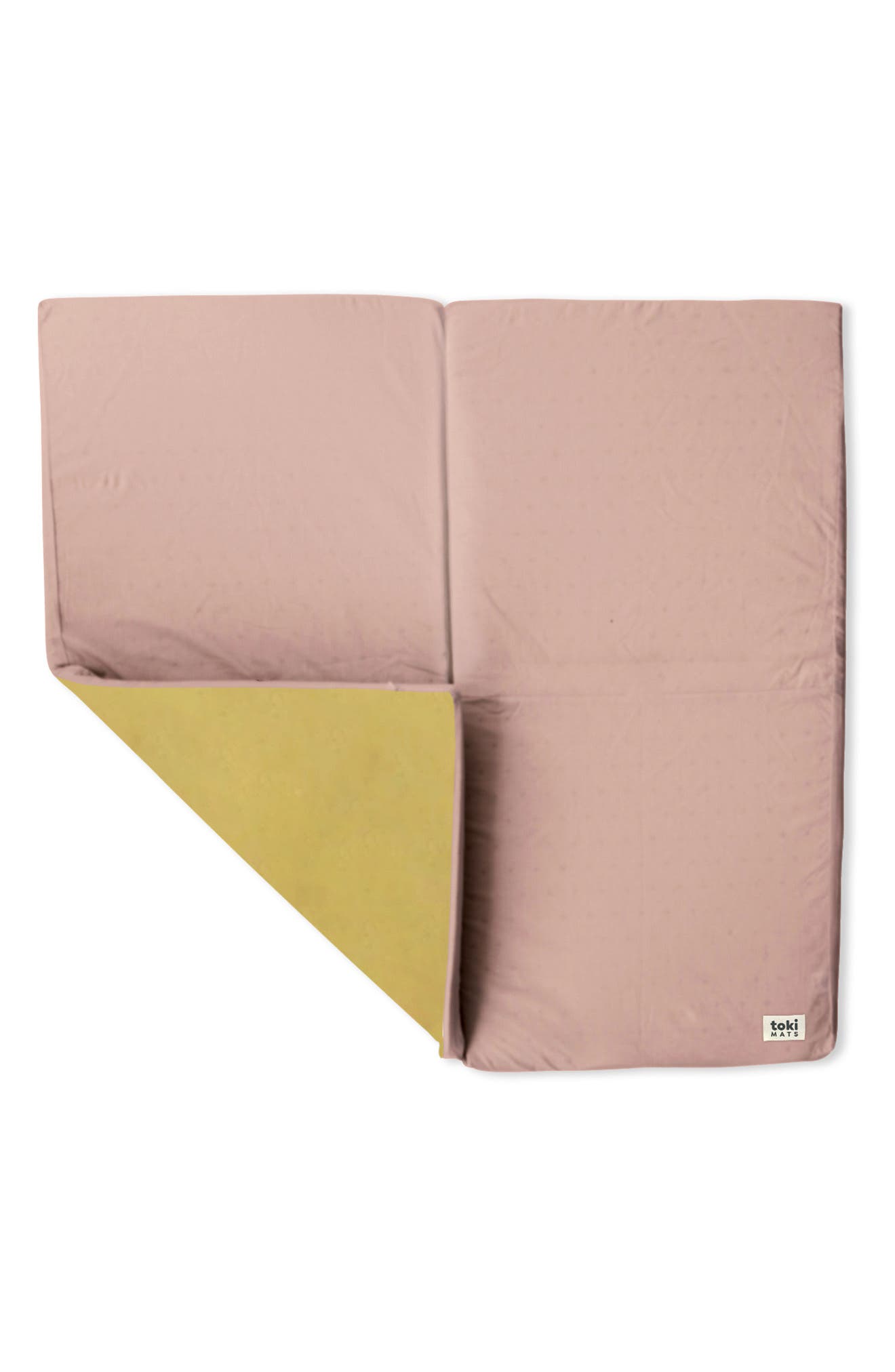 TOKI KIDS Padded Organic Cotton Play Mat in Pink & Yellow 