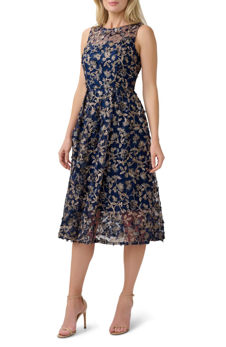 Adrianna Papell Midi Dress, Main, color, 