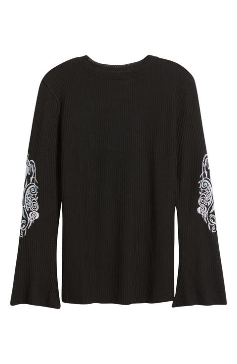 Lund Embroidered Rib Top
