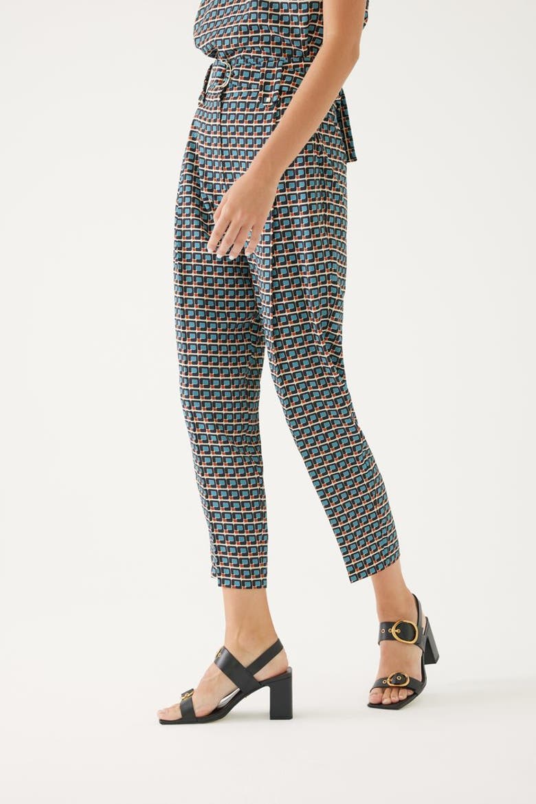 Mixed Print Ankle Length Pants, Alternate, color, MULTICOLOR