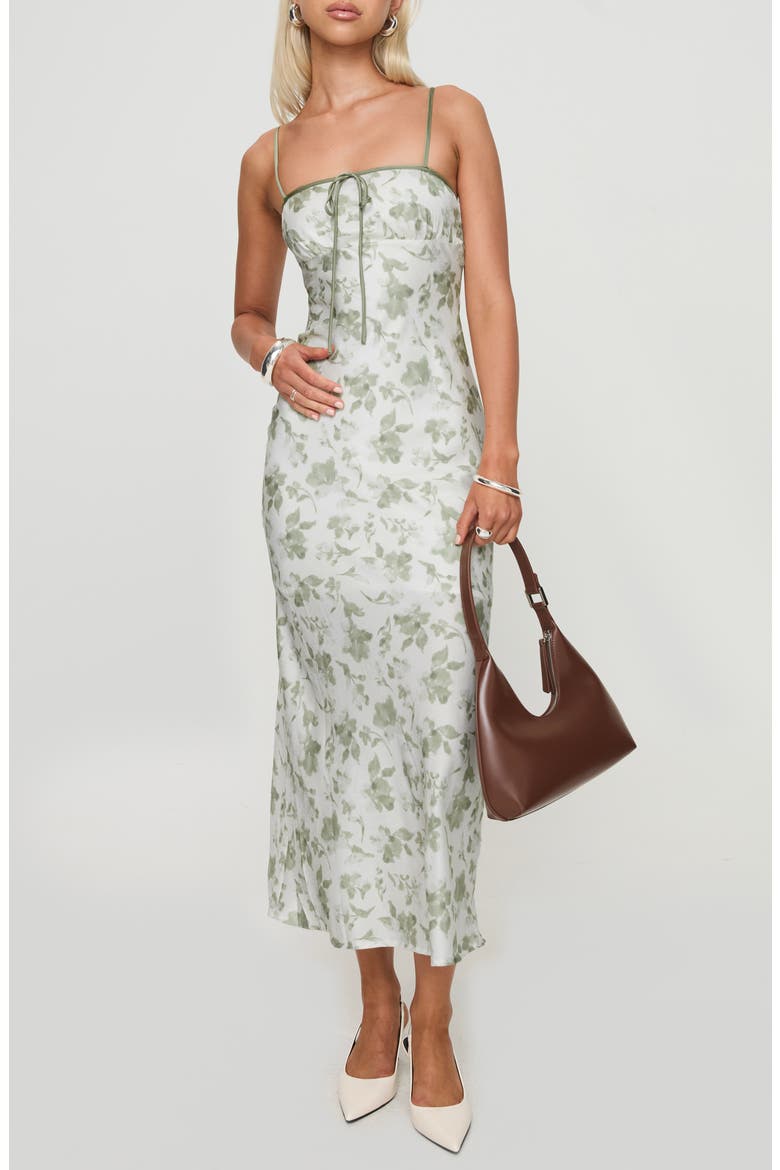 Vasiliki Floral Midi Sundress, Main, color, WHITE