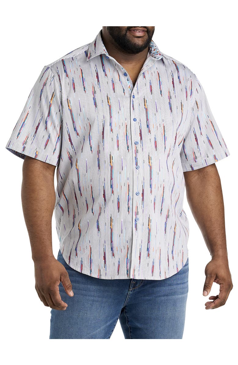 Robert Graham Big & Tall Shipping Lines Sport Shirt, Main, color,
