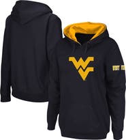 STADIUM ATHLETIC Women's Navy West Virginia Mountaineers Team Big Logo Pullover Hoodie