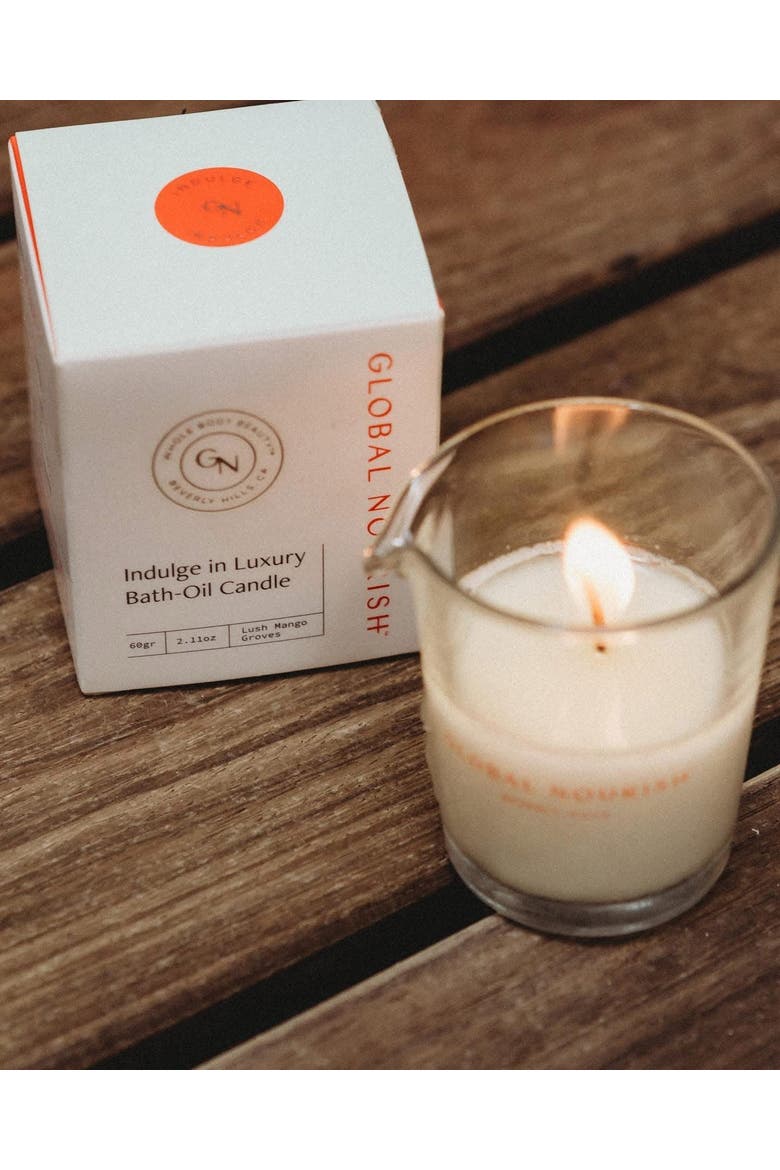 Indulge in Luxury Bath-Oil Candle, Alternate, color, White