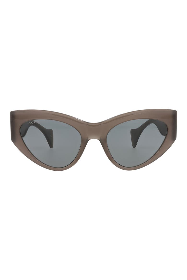 54mm Cat Eye Sunglasses, Main, color, GREY GREY GREY