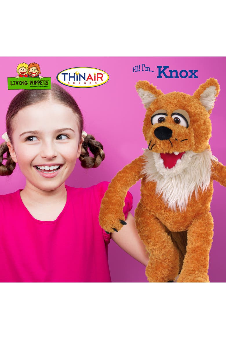 Knox The Orange Fox 17 Inch Plush Hand Puppet, Handmade Pal, Alternate, color, Orange