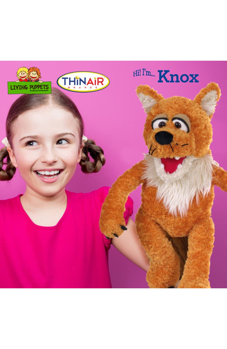 Living Puppets Knox The Orange Fox 17 Inch Plush Hand Puppet, Handmade Pal, Alternate, color, Orange