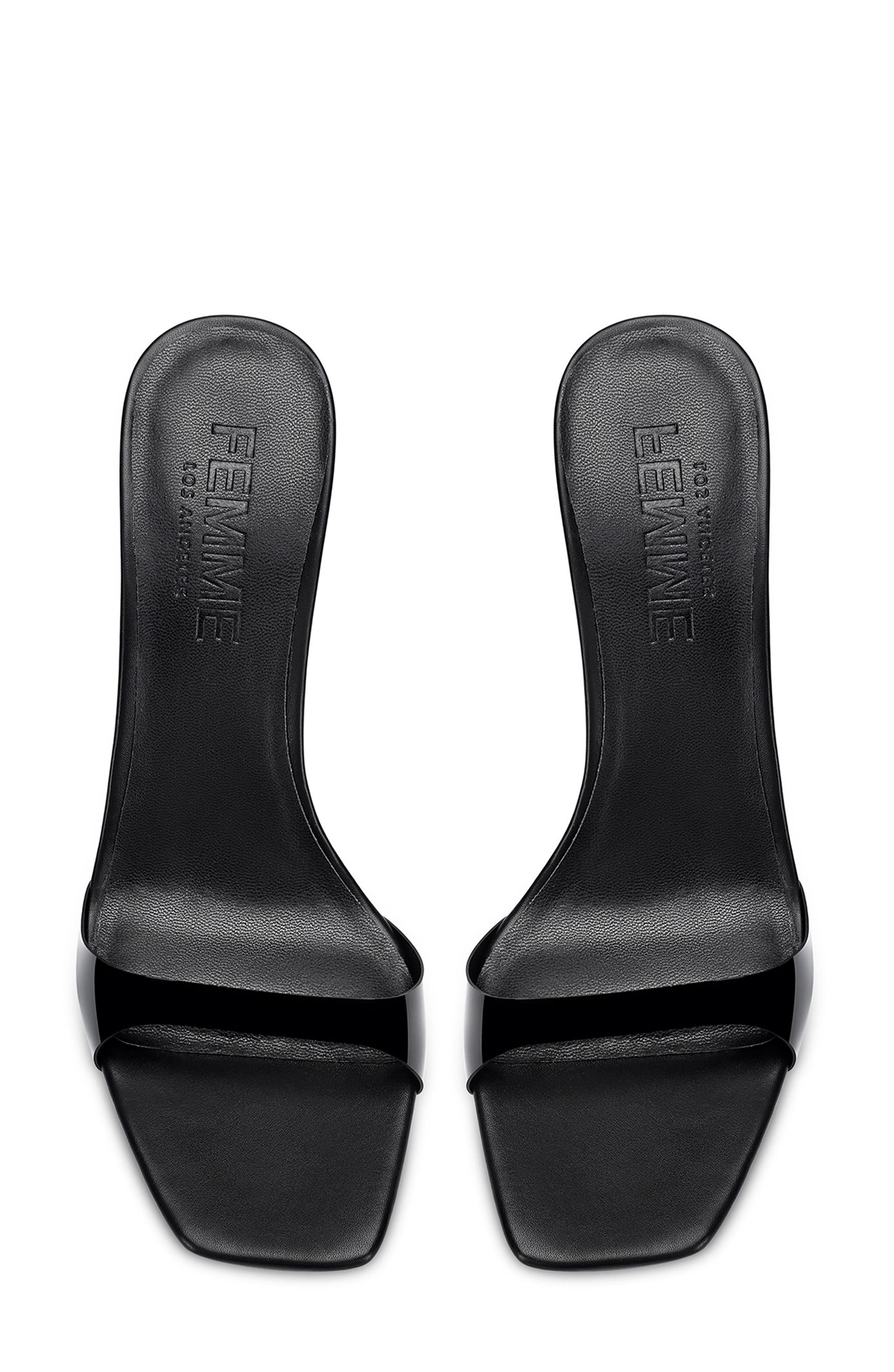 FEMME LA The Rue Slide Sandal, Alternate, color, Black