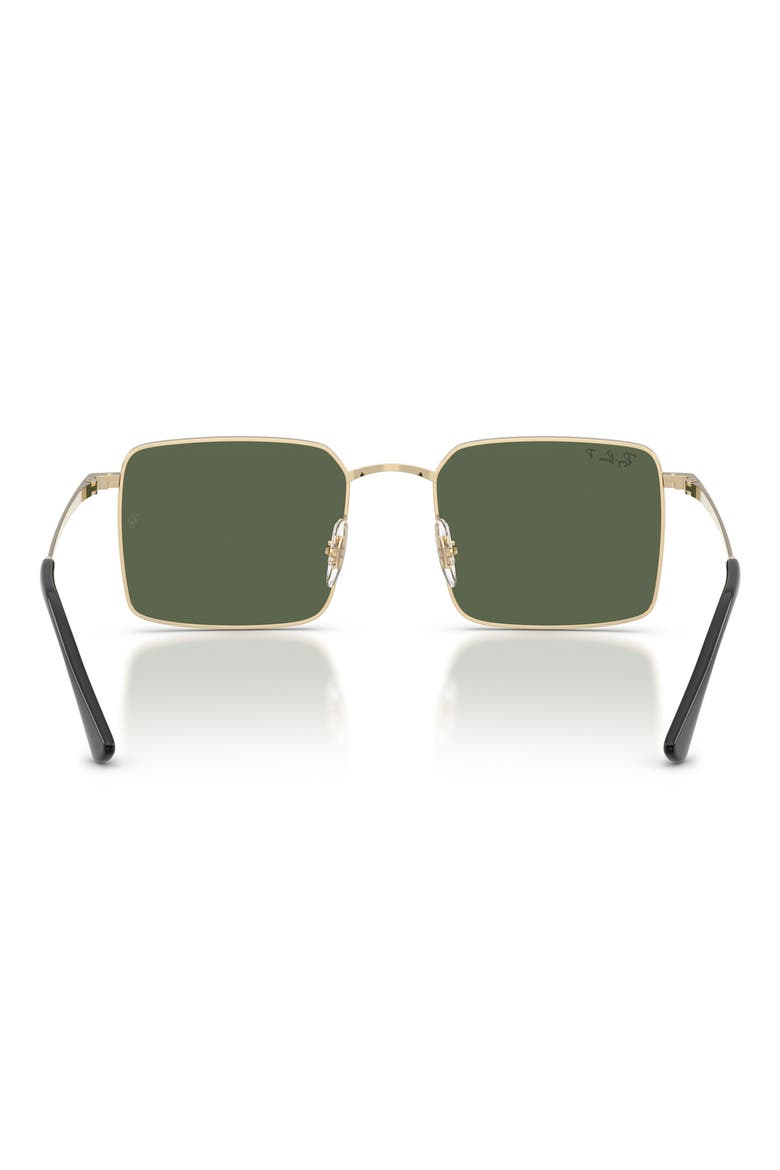 53mm Oversize Polarized Square Sunglasses, Alternate, color, PALEGOLD / DARK GREEN POLAR